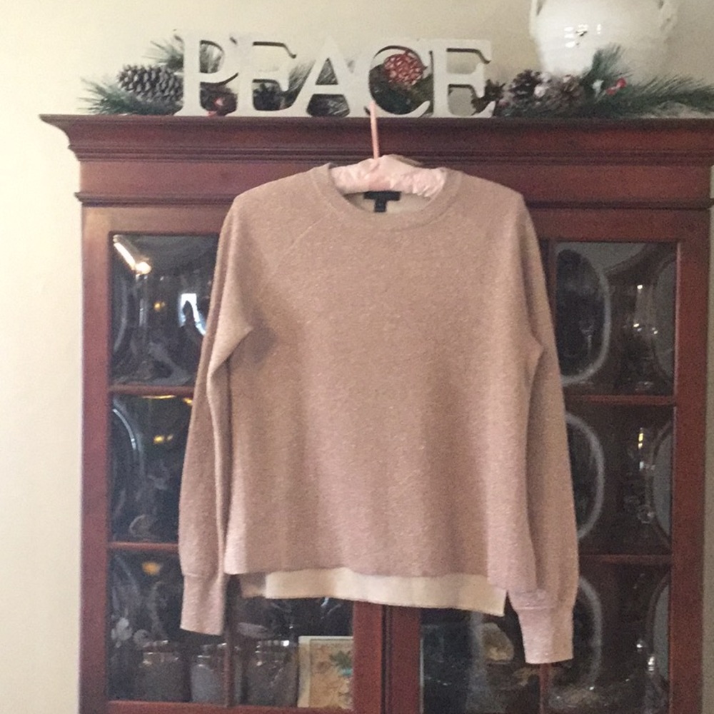 J.CREW XXS Rose Gold sweater